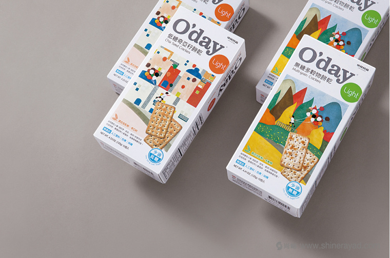 上海食品包裝設(shè)計(jì)公司包裝欣賞：中祥食品谷物輕量餅干包裝設(shè)計(jì)插畫設(shè)計(jì)