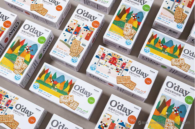 上海食品包裝設(shè)計(jì)公司包裝欣賞：中祥食品谷物輕量餅干包裝設(shè)計(jì)插畫設(shè)計(jì)