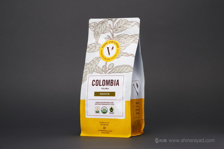 Cafe Virtuoso 咖啡大師咖啡包裝設計植物插畫設計欣賞－上海包裝設計公司