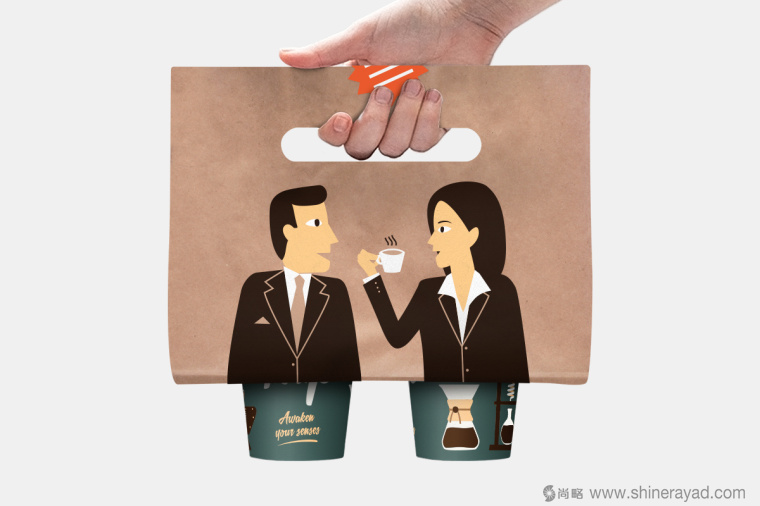 TAP 咖啡沙拉美食餐廳餐飲品牌VI形象設計插畫設計-上海餐飲品牌設計公司