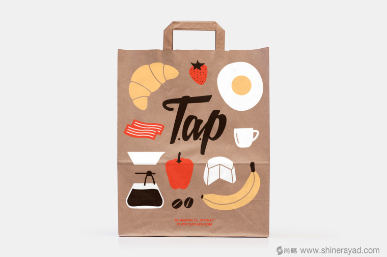 TAP 咖啡沙拉美食餐廳餐飲品牌VI形象設計插畫設計-上海餐飲品牌設計公司