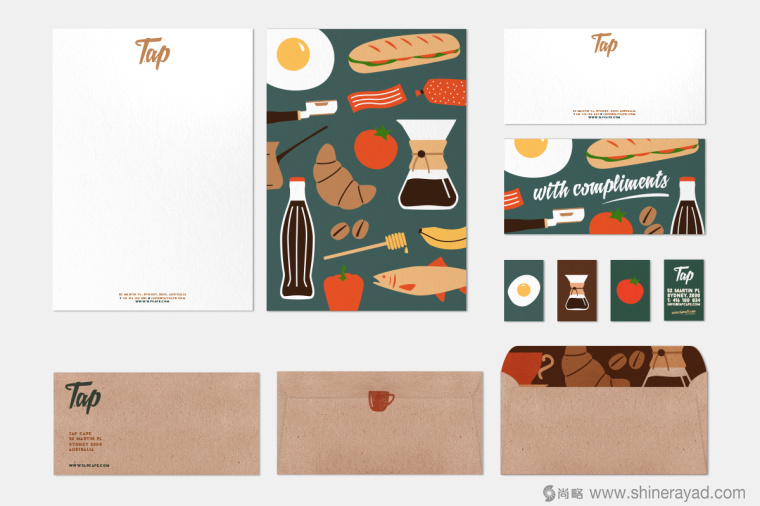 TAP 咖啡沙拉美食餐廳餐飲品牌VI形象設計插畫設計-上海餐飲品牌設計公司