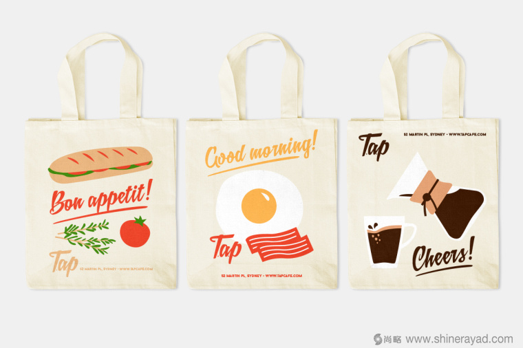 TAP 咖啡沙拉美食餐廳餐飲品牌VI形象設計插畫設計-上海餐飲品牌設計公司