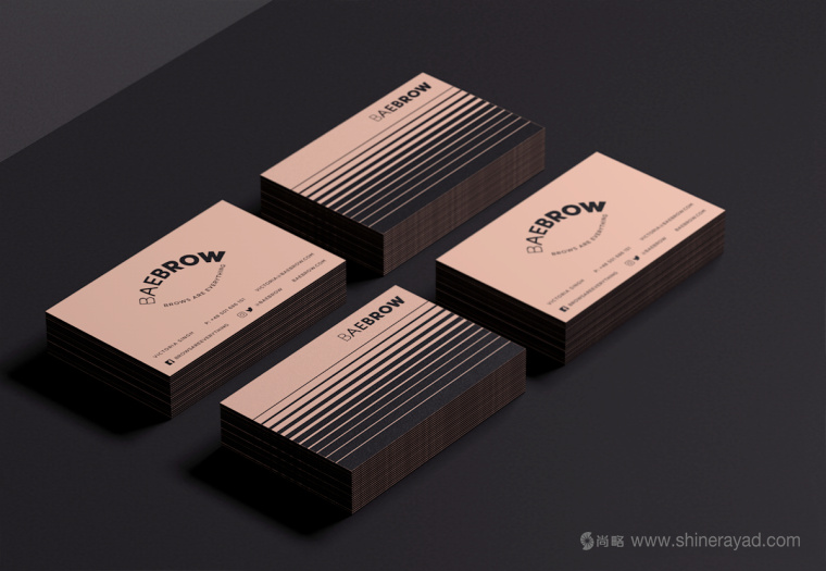 BAEBROW 畫眉筆視覺識別-VI設計-名片設計-上海品牌設計公司