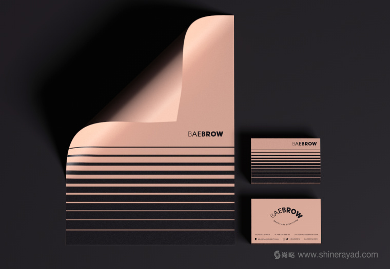 BAEBROW 畫眉筆視覺識別-VI設計-名片設計-上海品牌設計公司