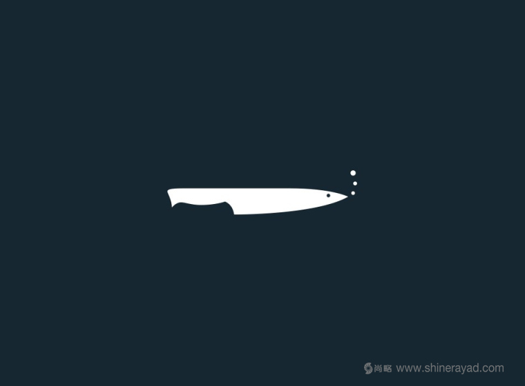 Longsands Fish Kitchen 海鮮魚類餐廳餐飲logo設(shè)計(jì)-上海LOGO設(shè)計(jì)公司