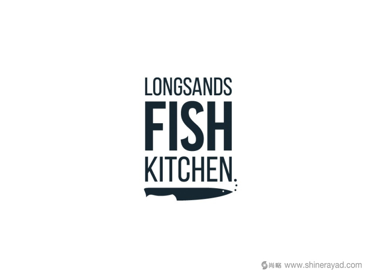 Longsands Fish Kitchen 海鮮魚類餐廳餐飲logo設計-上海LOGO設計公司