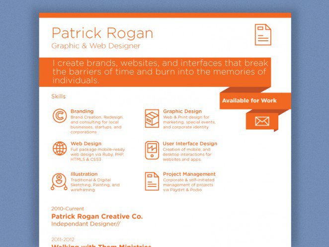 50個精美簡歷設計靈感模版-上海尚略品牌策劃設計公司