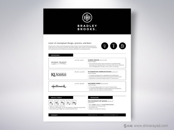 50個精美簡歷設計靈感模版-上海尚略品牌策劃設計公司