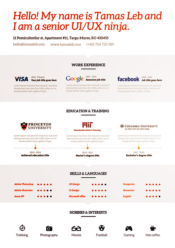 50個精美簡歷設計靈感模版-上海尚略品牌策劃設計公司