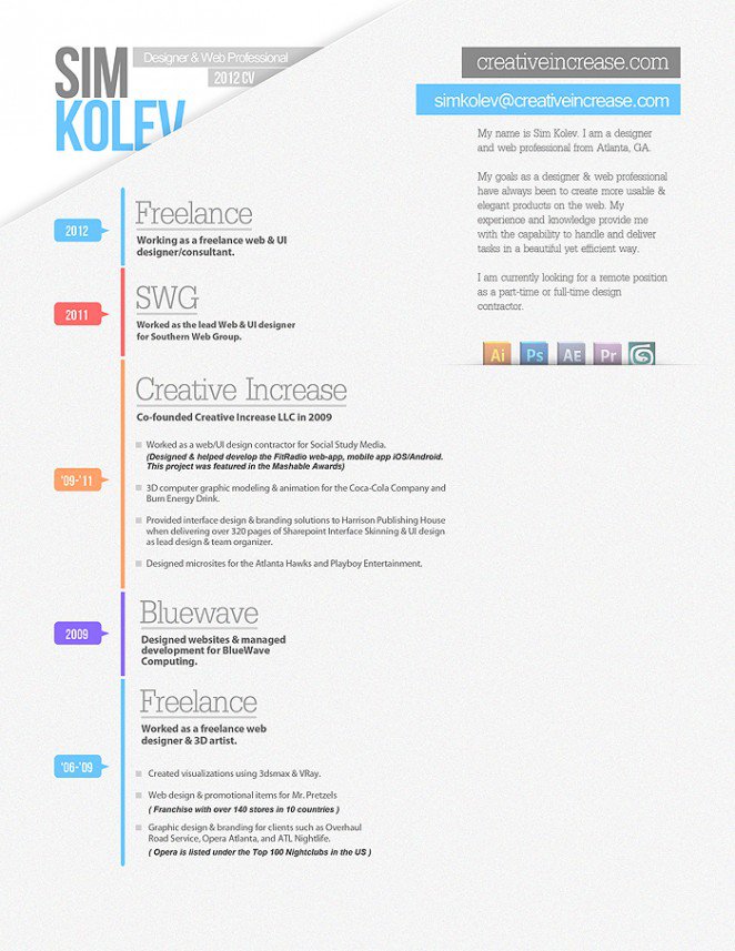 50個精美簡歷設計靈感模版-上海尚略品牌策劃設計公司