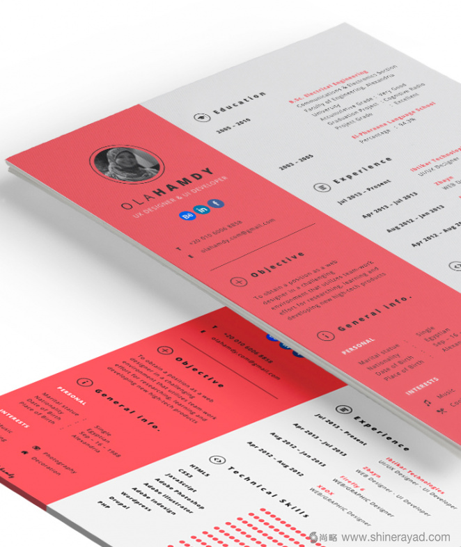 50個精美簡歷設計靈感模版-上海尚略品牌策劃設計公司