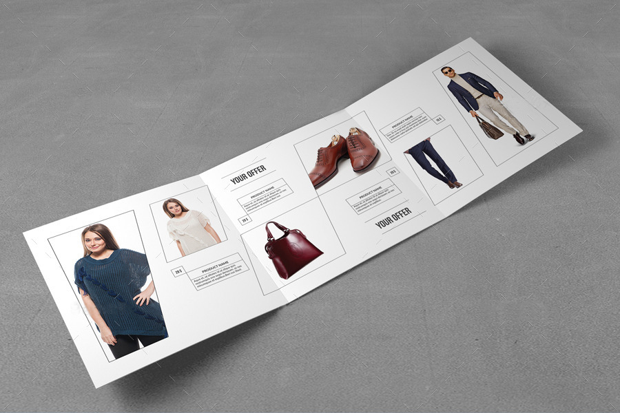 上海畫冊(cè)設(shè)計(jì)公司分享一套扁平簡約風(fēng)格的時(shí)尚服飾產(chǎn)品宣傳手冊(cè)和三折頁設(shè)計(jì)模版