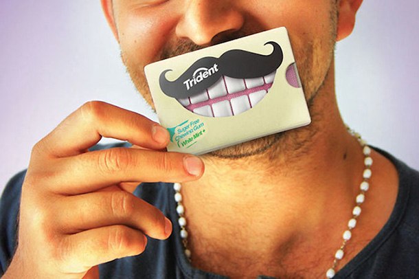 Trident 美白牙齒口香糖創意包裝設計-上海包裝設計公司