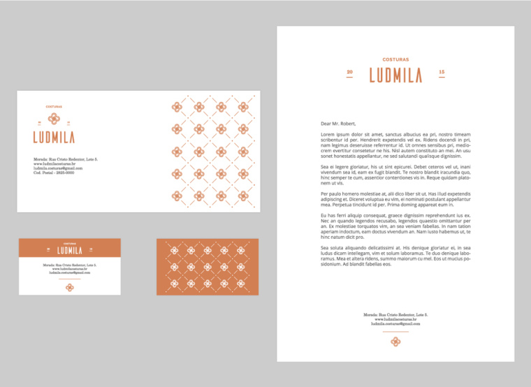 上海VI設計公司-LUDMILA 服裝定制店LOGO設計品牌VI識別設計3