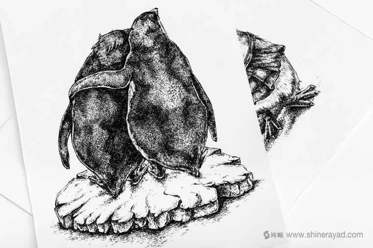 Adelie & the Stone 購物中心節日品牌形象設計與插畫禮品包裝設計