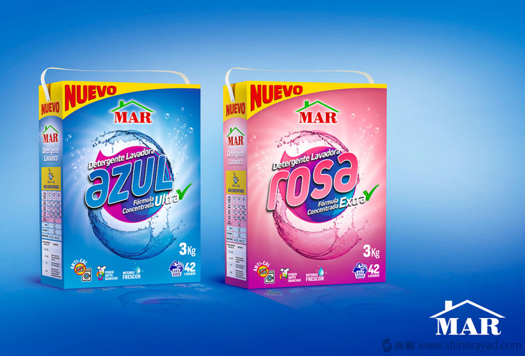 上海包裝設計公司佳作欣賞——玫瑰味 Bilore 品牌洗衣粉洗衣液包裝設計