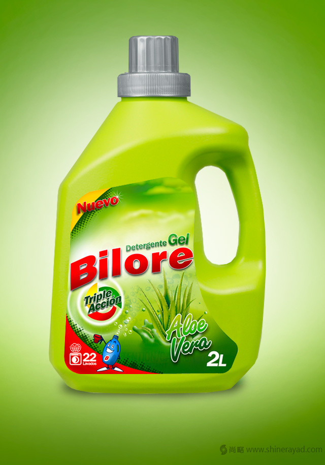 上海包裝設計公司佳作欣賞——Bilore 品牌桶裝洗衣液包裝設計3
