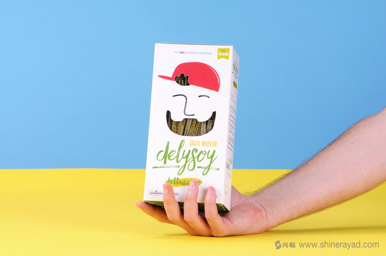 充滿俏皮風格的DELYSOY 面條面食包裝設計欣賞-上海食品包裝設計公司