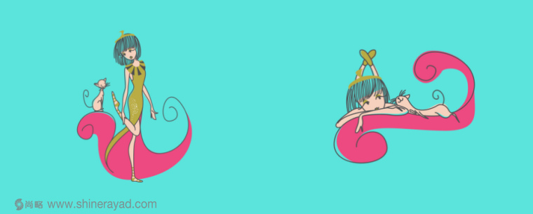  SECRET手腳護理化妝品系列產品包裝設計小姐與貓插畫設計插畫設計-上海包裝設計公司