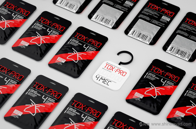 上海包裝設計公司設計欣賞-TOX:PRO 驅蚊劑蚊香片系列產品包裝設計3