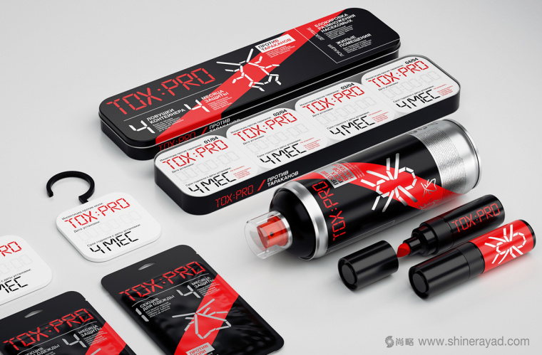 上海包裝設計公司設計欣賞-TOX:PRO 殺蟲劑驅蚊劑蚊香片系列產品包裝設計6