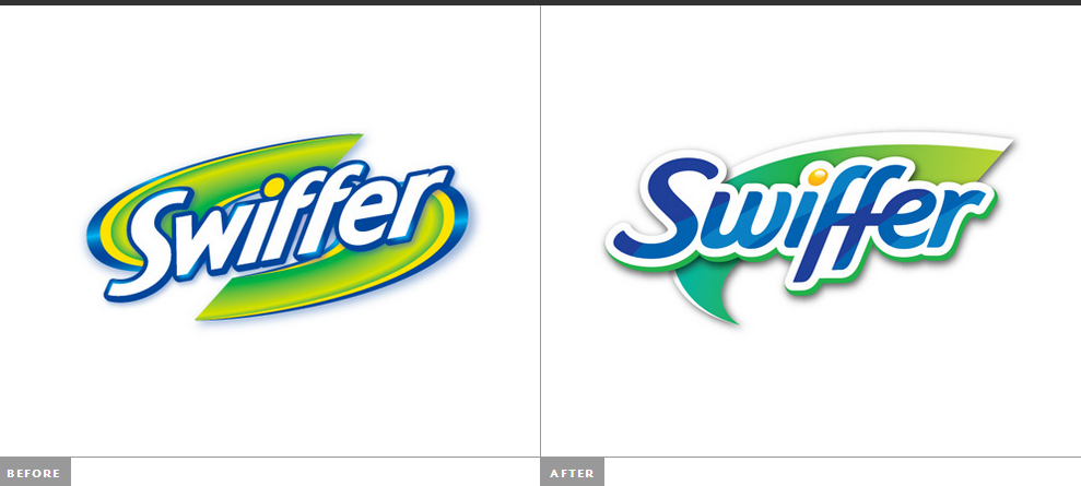 上海LOGO設計公司-Swiffer清潔拖把品牌LOGO設計-新舊LOGO對比