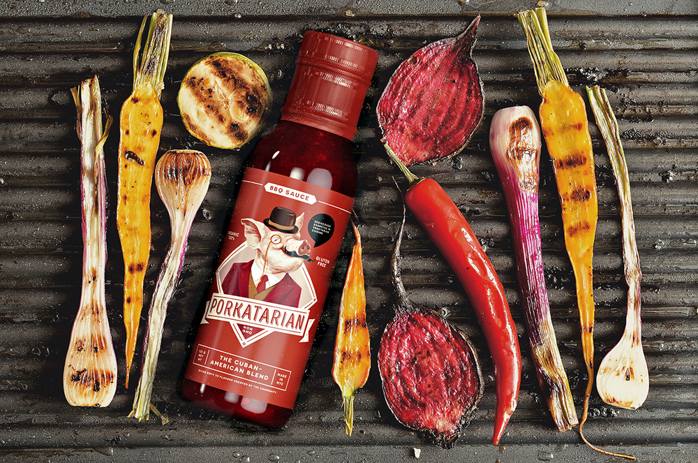 上海包裝設(shè)計(jì)公司欣賞PORKATARIAN烤肉醬素食燒烤醬包裝設(shè)計(jì)4