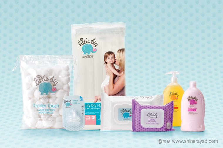 little big 嬰兒護(hù)膚品紙尿褲嬰兒用品品牌小象包裝設(shè)計(jì)-上海包裝設(shè)計(jì)公司3
