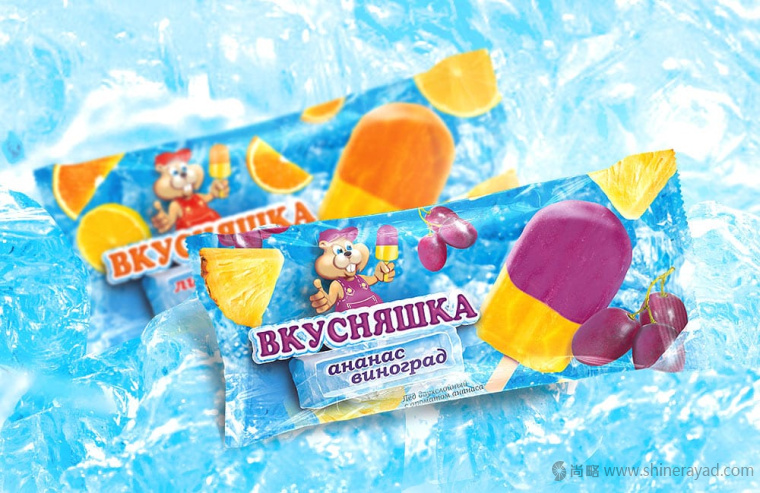 上海包裝設(shè)計公司欣賞：Вкусняшка 兒童冰棍產(chǎn)品包裝設(shè)計4