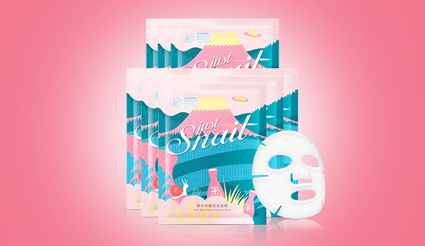 美麗加芬 Just Snail 蝸牛米釀系列面膜包裝設(shè)計(jì)-上海包裝設(shè)計(jì)公司1