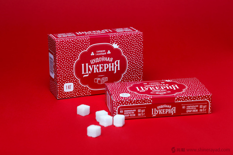 上海包裝設(shè)計公司設(shè)計欣賞點評：紅色裝 TSUKERNYA 咖啡方糖砂糖包裝設(shè)計1