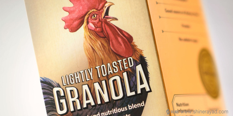 上海包裝設(shè)計(jì)公司收藏 THE GROUNDS GRANOLA 營(yíng)養(yǎng)早餐燕麥麥片包裝設(shè)計(jì)“公雞打鳴篇”1