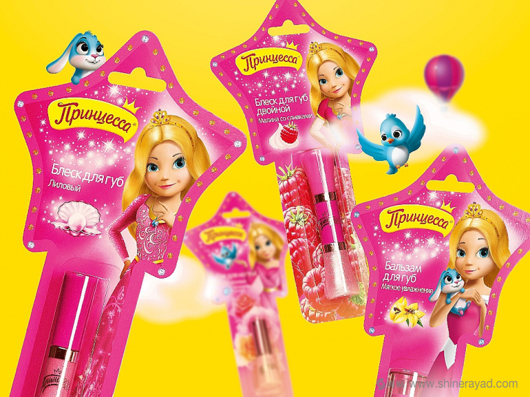 俄羅斯 Принцесса 公主牌兒童護膚品化妝品包裝設計-上海包裝設計公司3