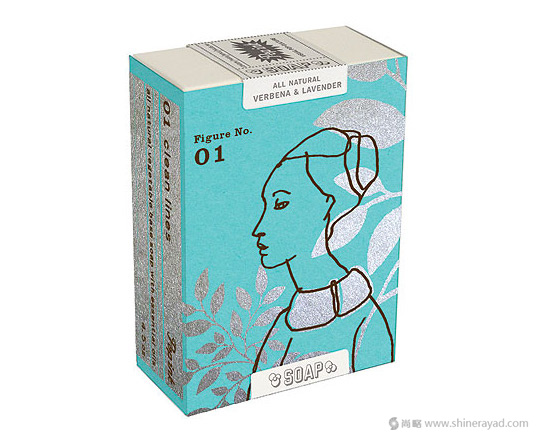 上海包裝設(shè)計公司設(shè)計欣賞：簡潔線條人物肥皂包裝設(shè)計2