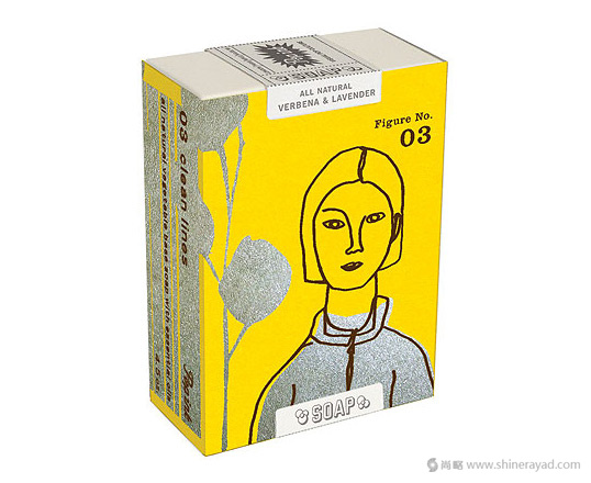 上海包裝設(shè)計公司設(shè)計欣賞：簡潔線條人物肥皂包裝設(shè)計4
