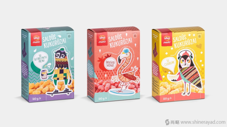 上海包裝設(shè)計(jì)公司欣賞 Oho 兒童休閑零食趣味食品包裝設(shè)計(jì)1