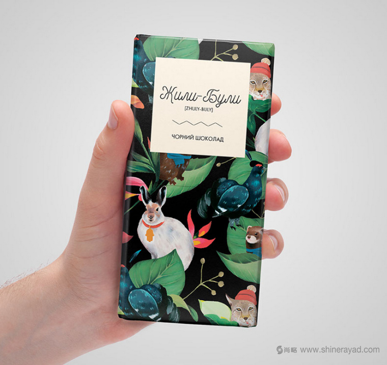 上海包裝設計公司分享 Zhuli-Buli 巧克力包裝設計/動物花卉插畫設計2