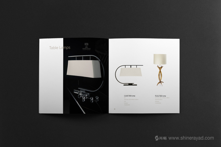 上海畫冊設計公司欣賞 Raferia Rochi 照明燈具及相關家具宣傳畫冊設計7