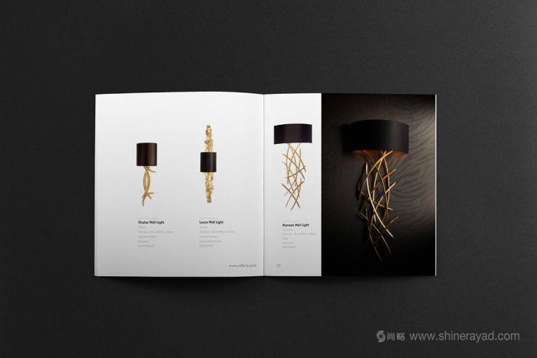 上海畫冊設計公司欣賞 Raferia Rochi 照明燈具及相關家具宣傳畫冊設計11