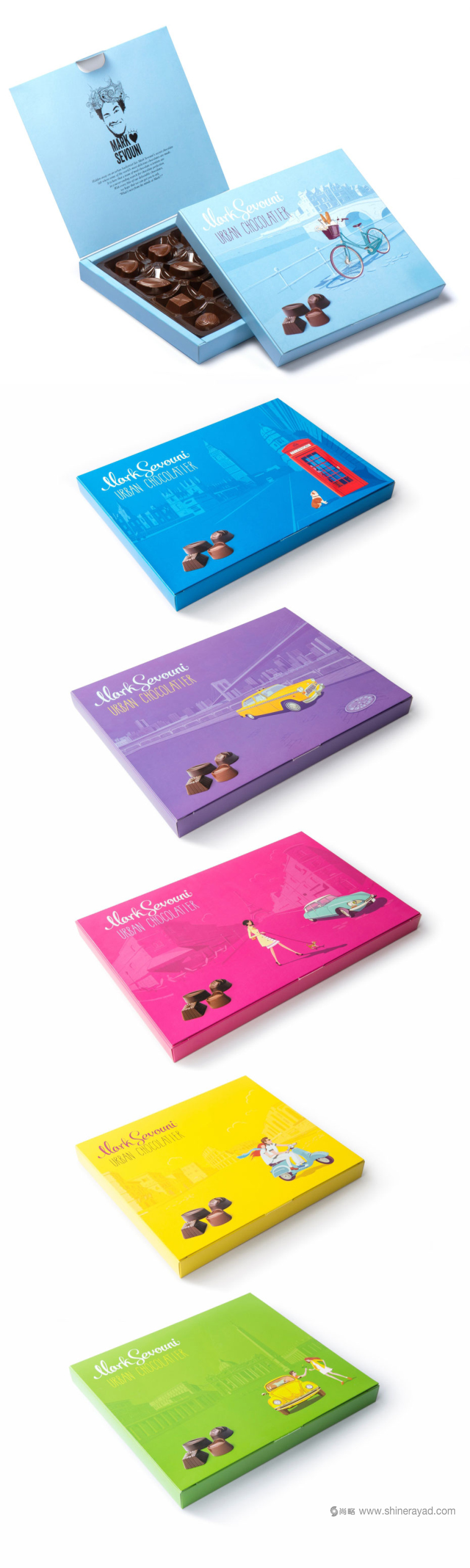 上海包裝設計公司設計欣賞：Mark Sevouni 巧克力包裝設計“城市篇”3