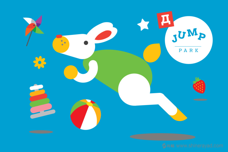 上海品牌形象設(shè)計公司-Jump Park 兒童樂園幼兒園品牌VI視覺識別形象設(shè)計5