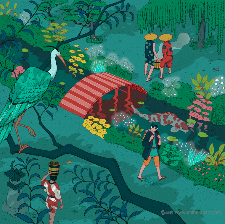 日本旅行故事插畫設計欣賞-上海品牌形象設計公司1