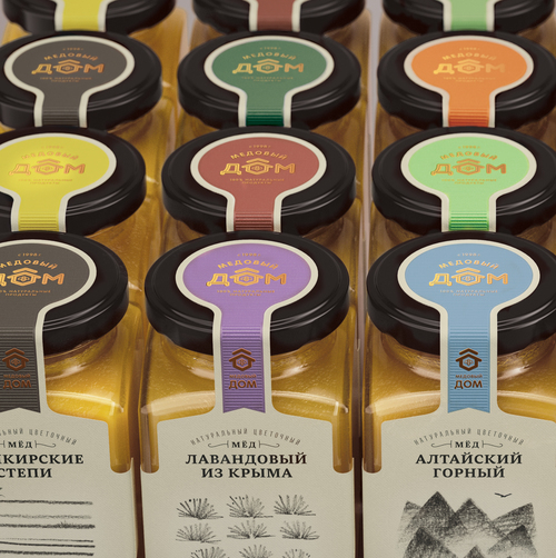 鉛筆涂鴉風格AOM蜂蜜包裝設計-上海食品包裝設計公司設計欣賞5