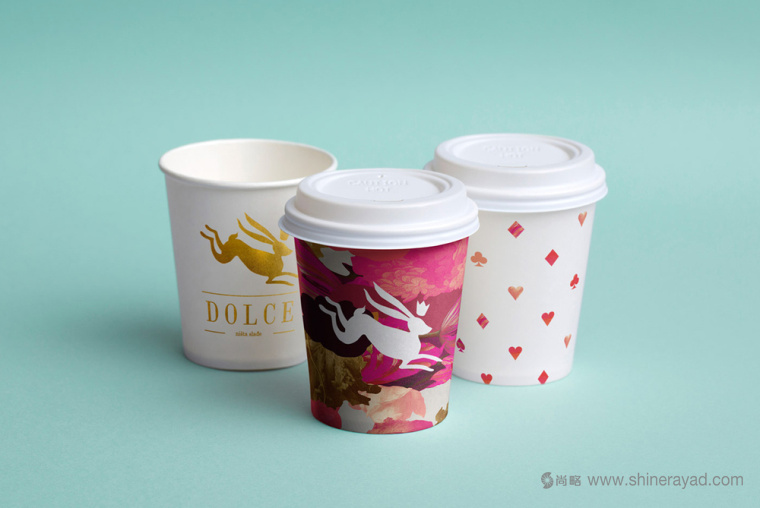 巴洛克美學 DOLCE 面包糕點烘培店品牌VI視覺形象設計-飲品杯子設計-上海烘培餐飲品牌設計公司3