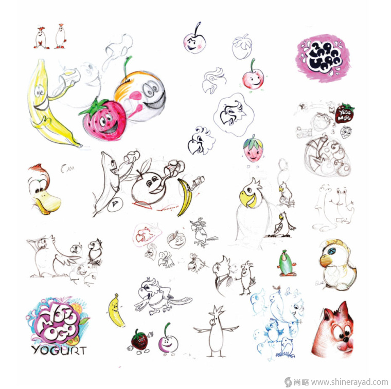 昆蟲卡通玩偶物版 Yogu-Mogu 酸奶包裝設計-上海包裝設計公司3