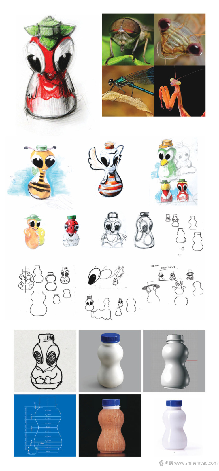 昆蟲卡通玩偶物版 Yogu-Mogu 酸奶包裝設計與包裝造型設計-上海包裝設計公司4