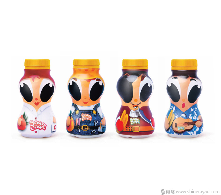昆蟲卡通玩偶物版 Yogu-Mogu 酸奶包裝設計-上海包裝設計公司1