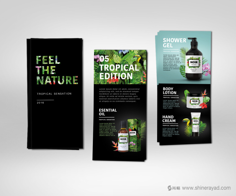 熱帶雨林插畫 NOIR 清潔美容產品化妝品包裝設計與品牌形象設計-上海品牌設計公司4