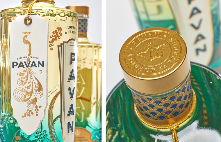 上海包裝設計公司設計欣賞：Pavan高端白酒雞尾酒玻璃瓶型設計與包裝設計2